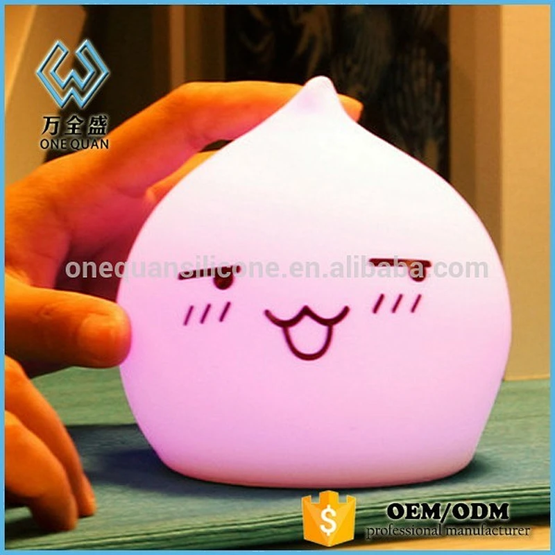 Water-drop Design Colorful Night Light LED Nightlights with Soft Material