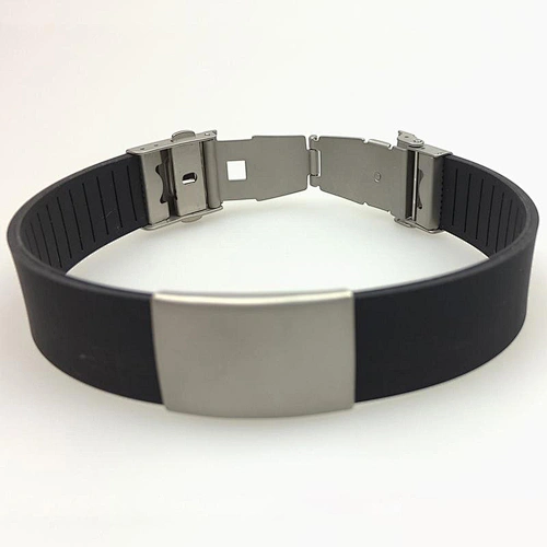 Medical Alert ID Bracelets Red Silicone Adjustable for Womens Fits Adults and kids