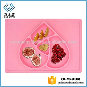 Silicone suction Non-toxic silicone baby placemat plate silicone placemat for kids