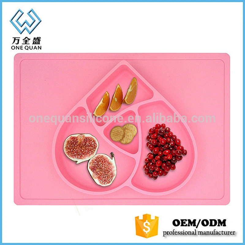Silicone suction Non-toxic silicone baby placemat plate silicone placemat for kids