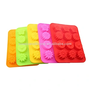 flower Shape office& school supplies Cake Muffin Silicone Cupcake Mold