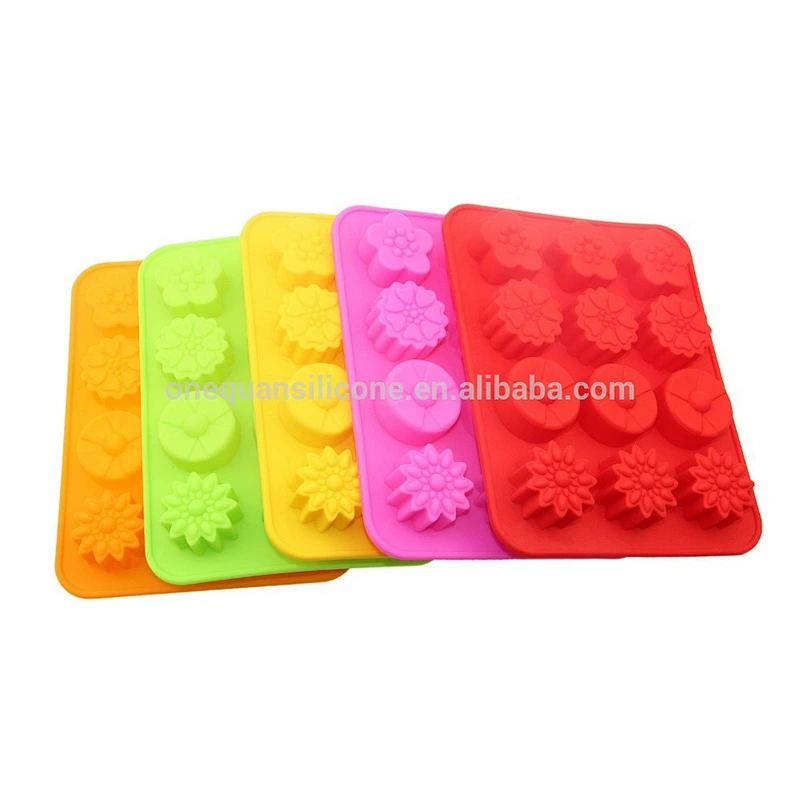 flower Shape office& school supplies Cake Muffin Silicone Cupcake Mold