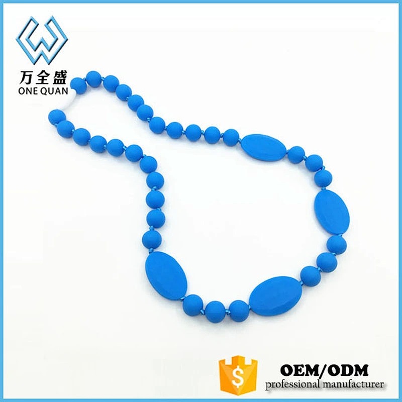 High Quality Baby  Approved Beads Teething Necklace For Kids