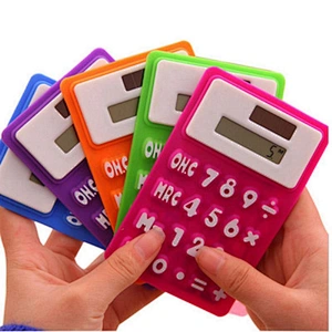 Children's calculator folding desktop office small silicone calculator.