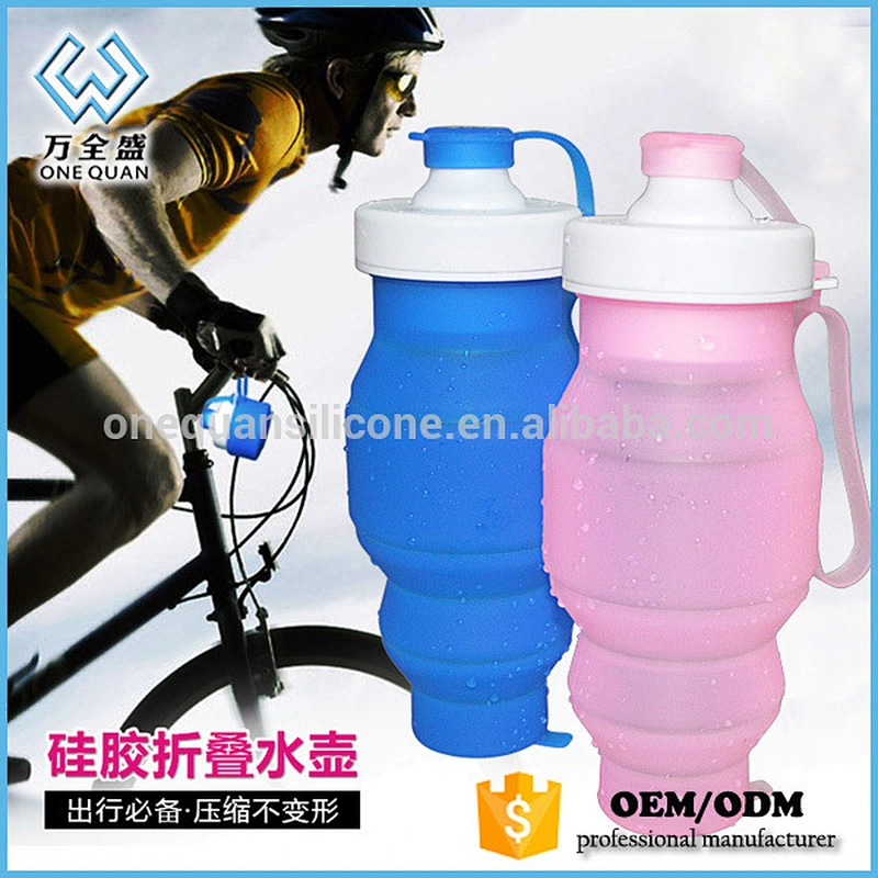 wholesale silicone travel foldable water bottles