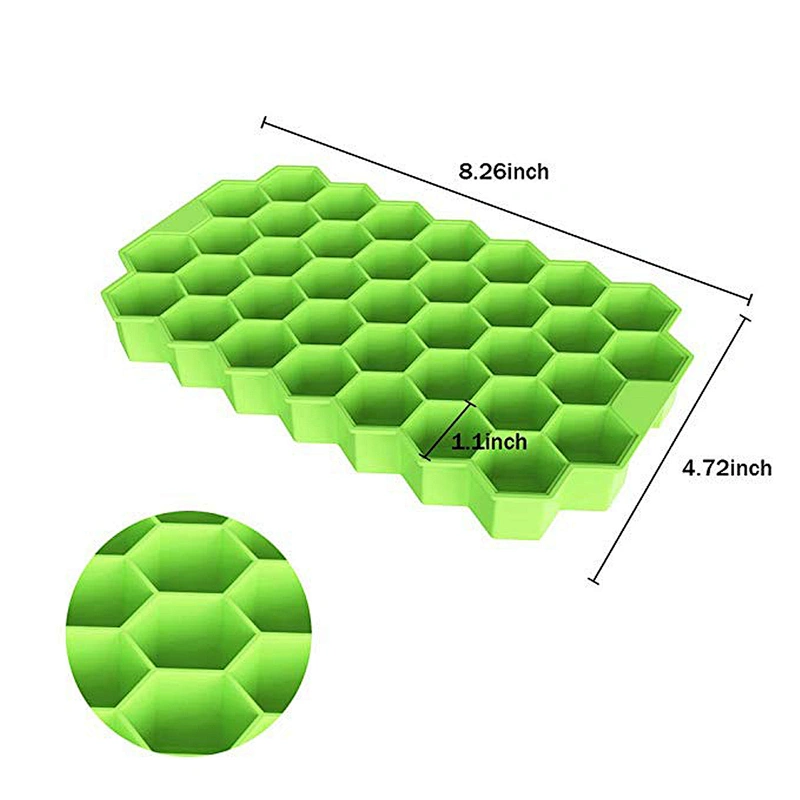 BPA Free 3d Ice Cubes Mold with Lid Silicone Honeycomb Cream Ice Maker