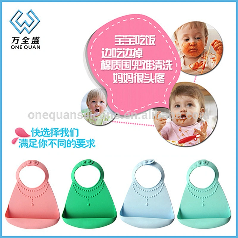 Wholesale Newborn Cartoon Silicone Waterproof Aprons Baby Bibs