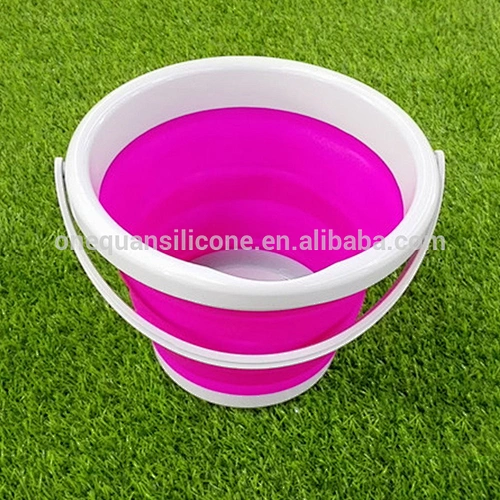 Living Foldable Healthy Silicone Bucket 5-Litre,10-Litre, Fashion Collapsible folding pail for Home kitchen Camping Gardening