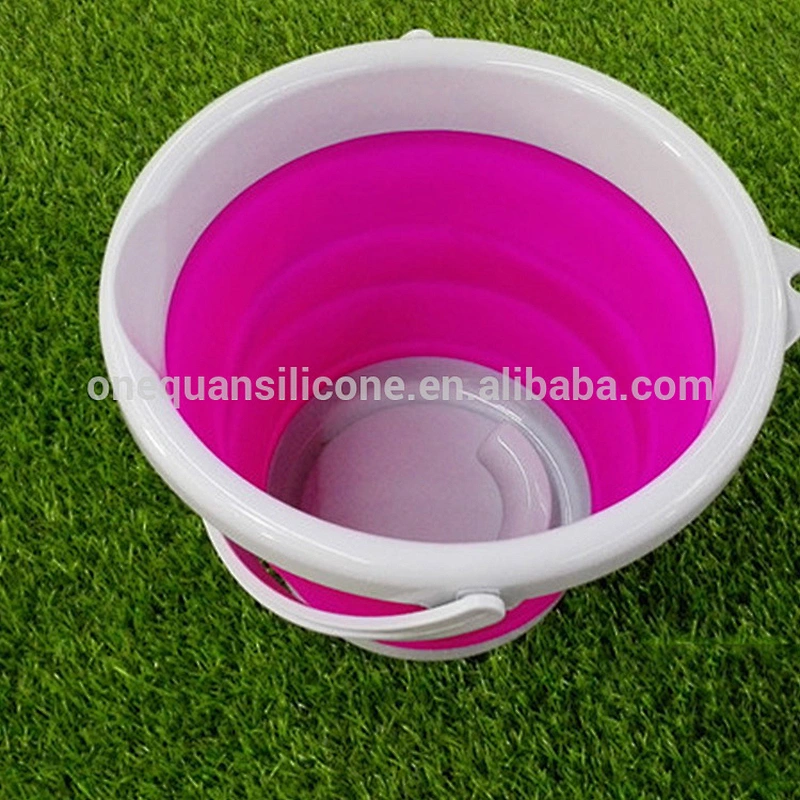 5L Foldable Silicone Collapsible Bucket Clean Camping Car Beach