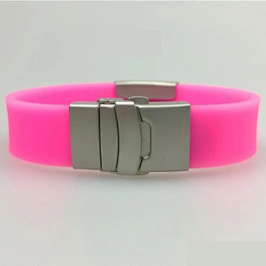 Medical Alert ID Bracelets Red Silicone Adjustable for Womens Fits Adults and kids