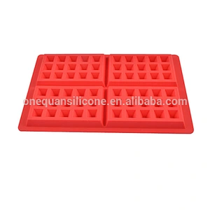 Silicone Red Color Custom Baking Mat Waffle Mold For Baking Utensils