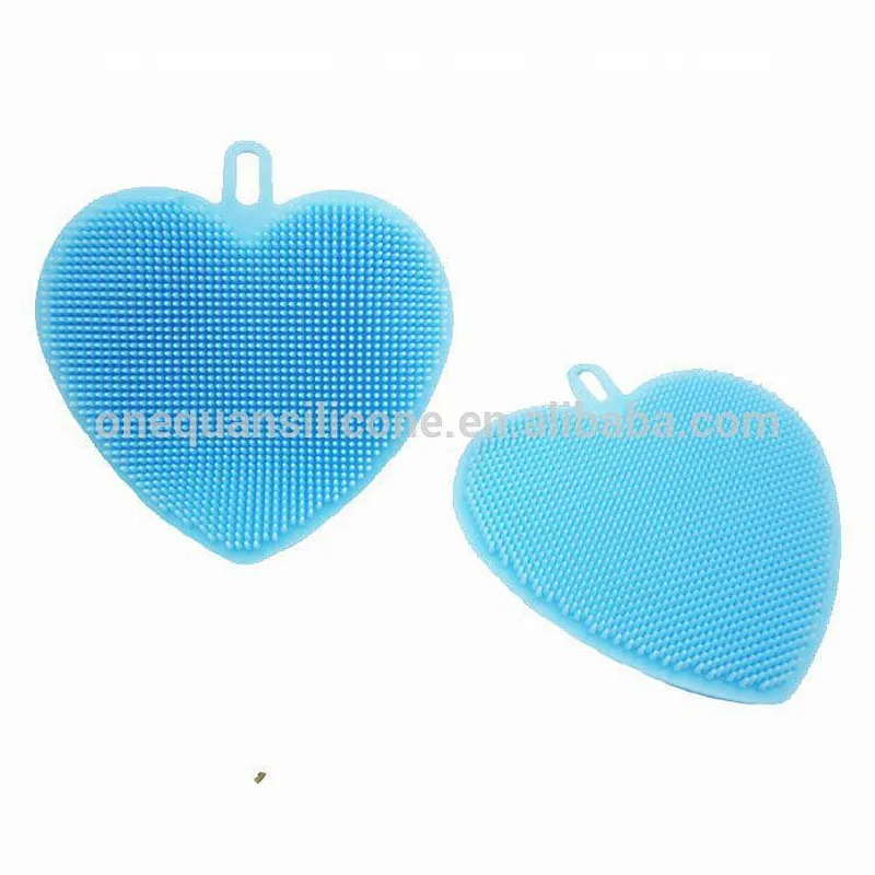 Silicone Dish Sponge Washing Brush Scrubber Household Cleaning Sponges, Antibacterial Mildew-Free Brushes