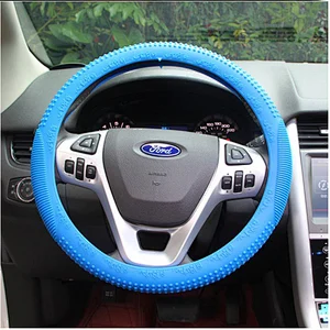 Steering Wheel Cover Auto Car Silicone Great Grip Anti-Slip Steering Cover for Diameter 36cm/38cm/40cm/14-15inch