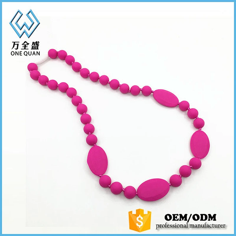 High Quality Baby  Approved Beads Teething Necklace For Kids