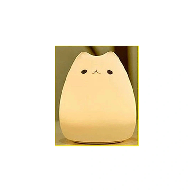 Silicone Pvc Led Cat Night Light With Color Change