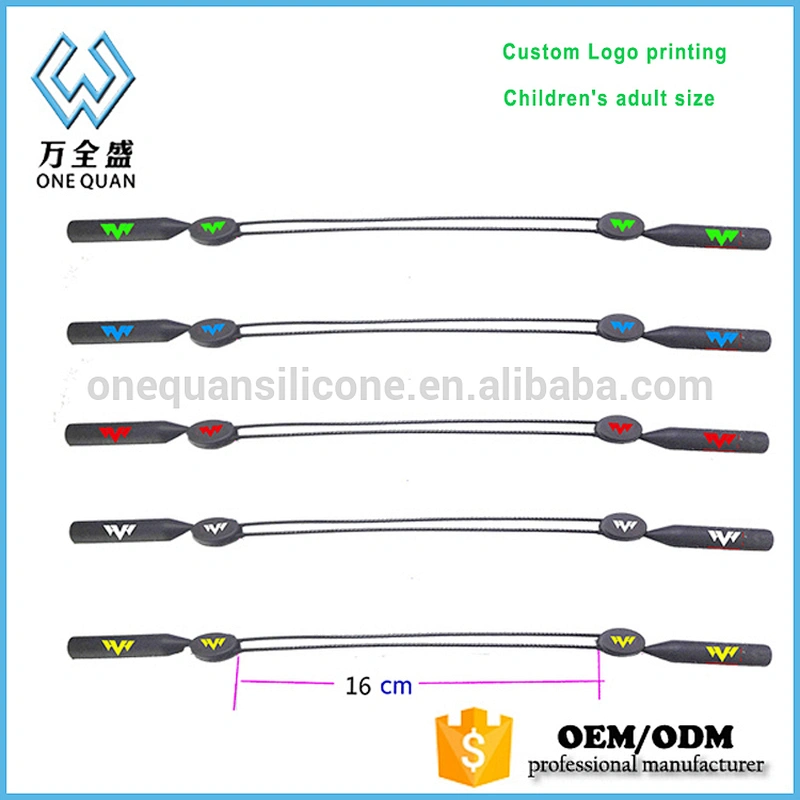 Adjustable fashion silicone eye glasses strap, sunglasses retainer, silicone glasses cord
