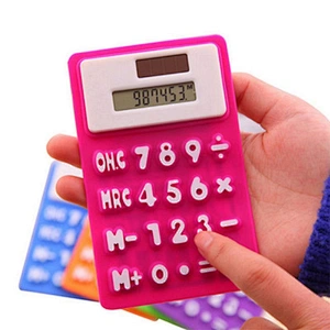 Children's calculator folding desktop office small silicone calculator.