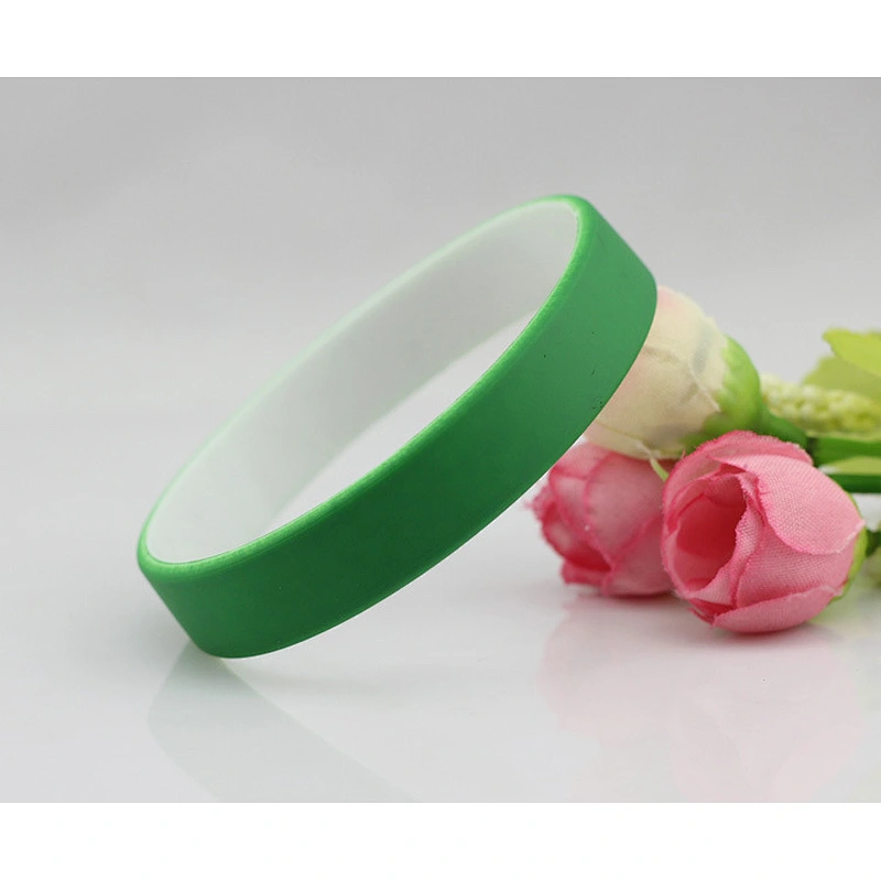 Inspirational Silicone Bracelets Rubber Band Wristbands double color