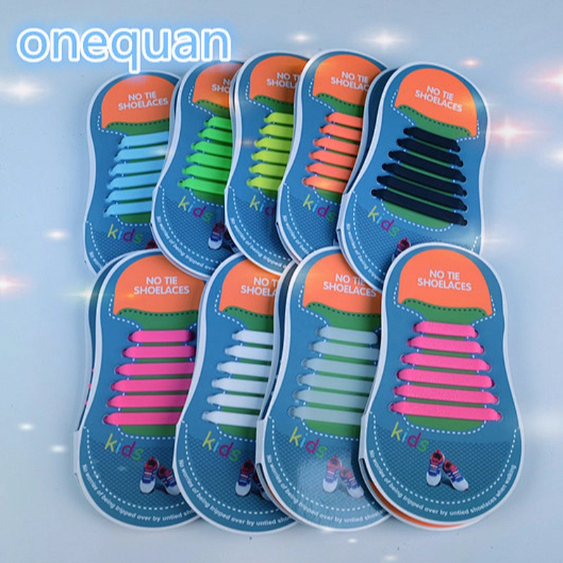 2019 Hot Sale Colorful no tie Outdoor Sports Children Silicone Shoelace