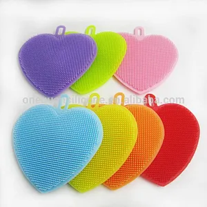 Silicone Sponges Food-Grade Mildew-Free Silicone Dishwashing Scrubber for Washing Pot, Pan, Bowl, Fruit and Vegetables