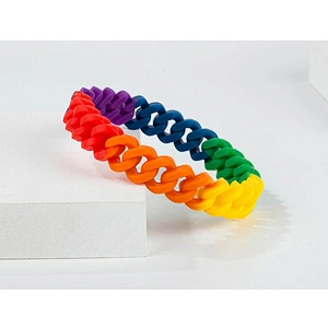New Arrival!! popular multicolor soft twist silicone wristbands