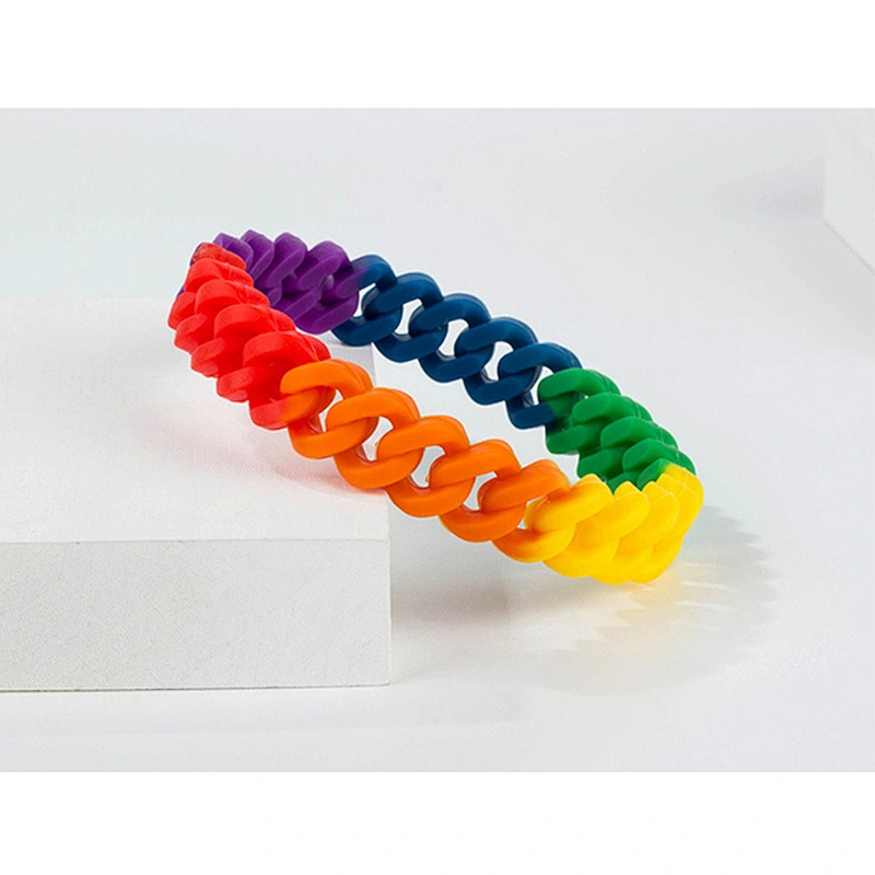 New Arrival!! popular multicolor soft twist silicone wristbands