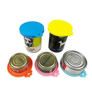 Pack Pet Food Can Cover Universal Silicone Cat Dog Food Can Lids 1 Fit 3 Standard Size BPA Free and Dishwasher