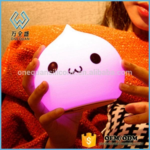 2019 multicolor Water Drop  LED Table Lamp Silicone Night for Children Bedroom Decor Lamp