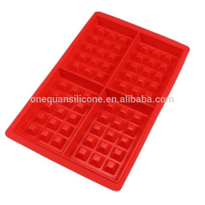 Silicone Red Color Custom Baking Mat Waffle Mold For Baking Utensils