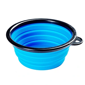 Silicone Collapsible Dog Bowls BPA Free and Dishwasher Safe Portable and Foldable Travel Bowls-with 7-Color