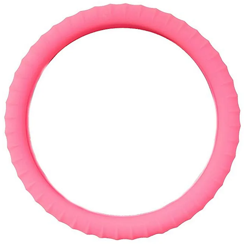 Silicone Anti-slip Car Steering Wheel Cover Novel Geometrical Pattern Universal 14-15 inch