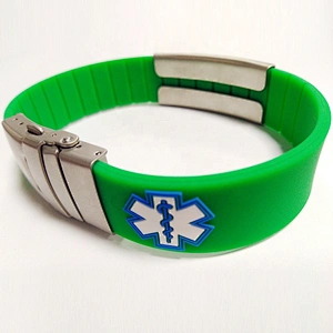 China High Quality Custom Fashion Silicone Wristband Clasp With Stainless Steel Buckle