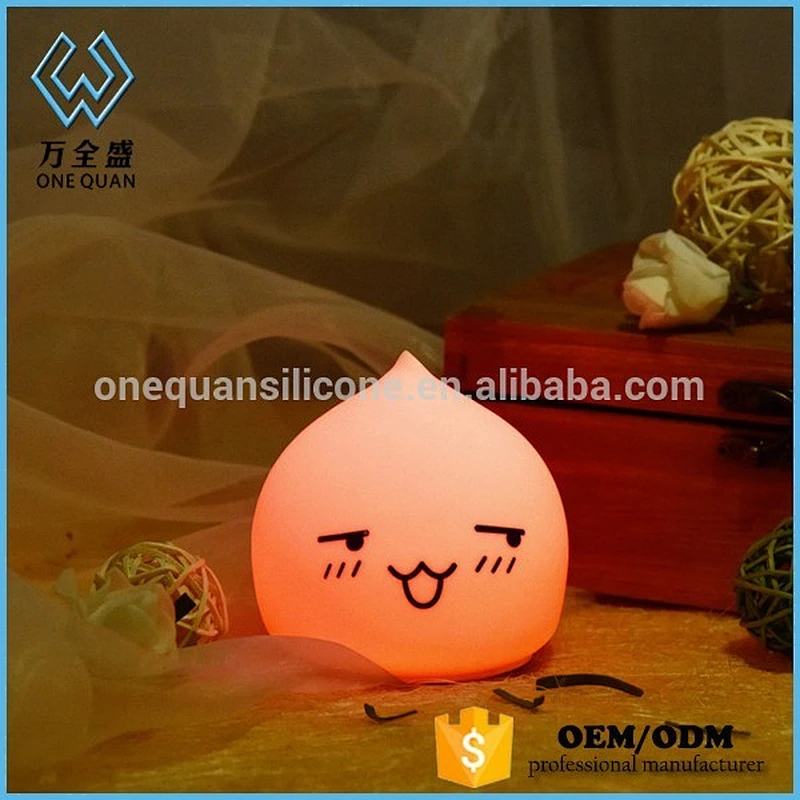Water-drop Design Colorful Night Light LED Nightlights with Soft Material