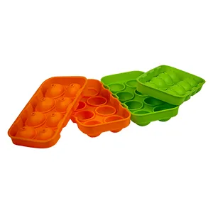 Wholesale New Design Silicone Ice Cube Tray Ball Shape 8 Holes Ice Mold