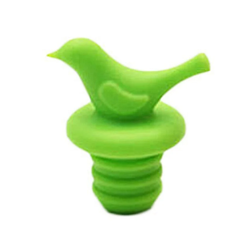 Wine Stopper, Silicone Vacuum Beverage Bottle Stoppers with Wine Pourer