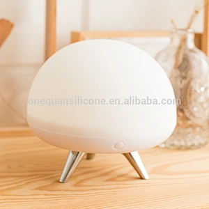 Silicone Colorful Children Night Light USB Rechargeable Sensitive Tap Control Beside LED Table Lamp with Warm White