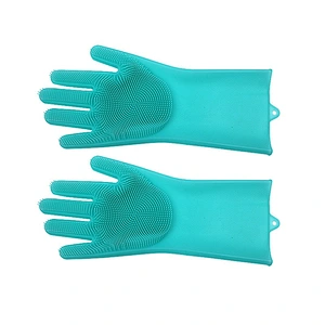 Silicone Gloves Wash Scrubber Heat Resistant Reusable Brush Silicone Dish Scrubber for Cleaning Household Dish Washing the Car