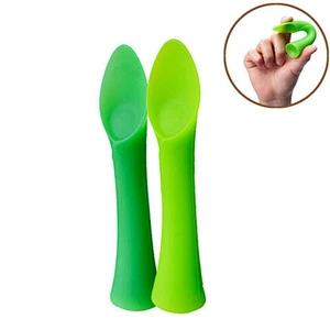 Food Grade BPA Free Baby Fork Silicone Training Spoon for Baby