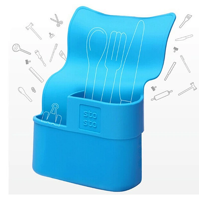 eco-friendly Silicone kitchen bathroom hanging storage box
