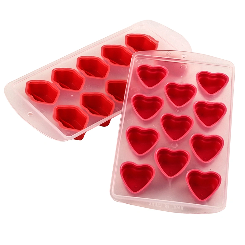 Promotional Custom Non-toxic Clear Ice Cube Tray Plastic Ice Durable Tray Mold