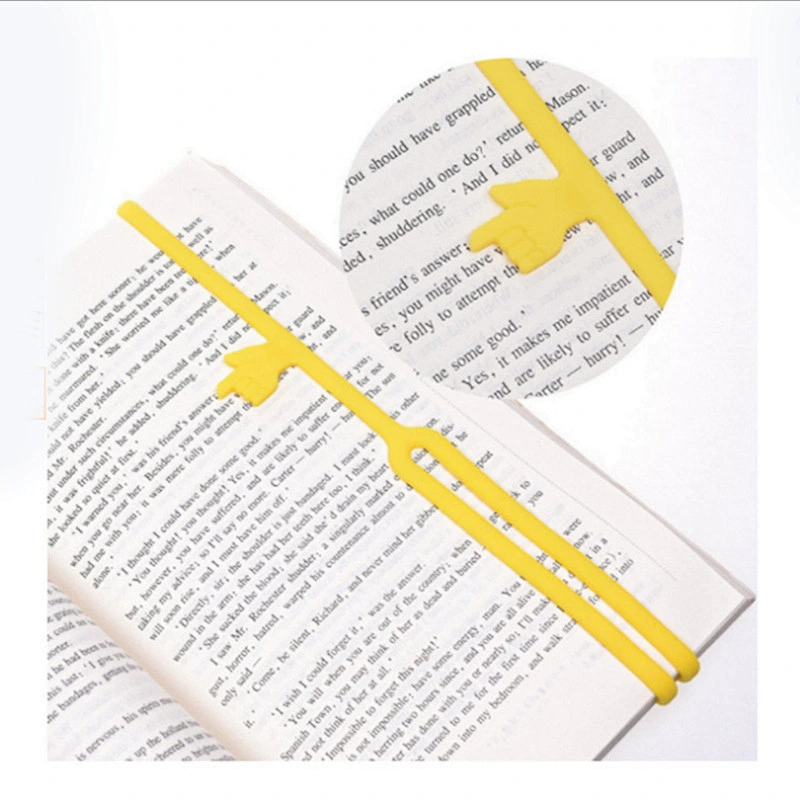 3D elastic Creative Silicone Pointing Finger Bookmark