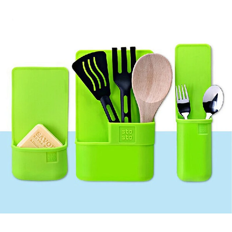eco-friendly Silicone kitchen bathroom hanging storage box