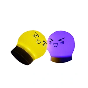 Novelty Creative 7color Led silicone Night Light With 1800mAH Battery