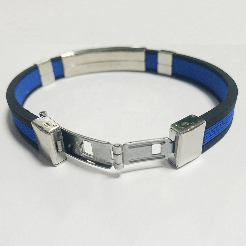 Free Engraving Alert ID Bracelet Stainless Steel Rubber Silicone Emergency