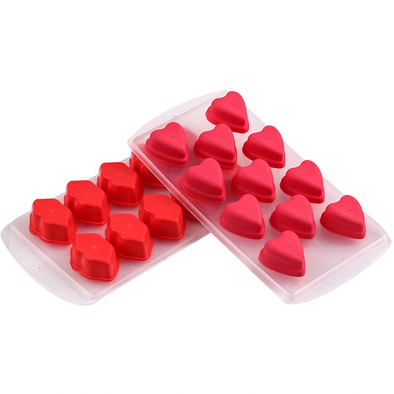 Promotional Custom Non-toxic Clear Ice Cube Tray Plastic Ice Durable Tray Mold