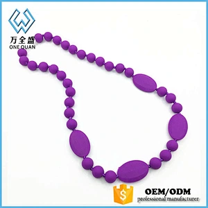 High Quality Baby  Approved Beads Teething Necklace For Kids