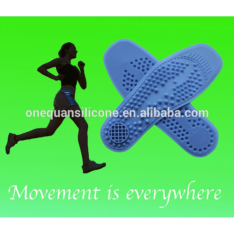 Shock absorb silicone sport shoe insole