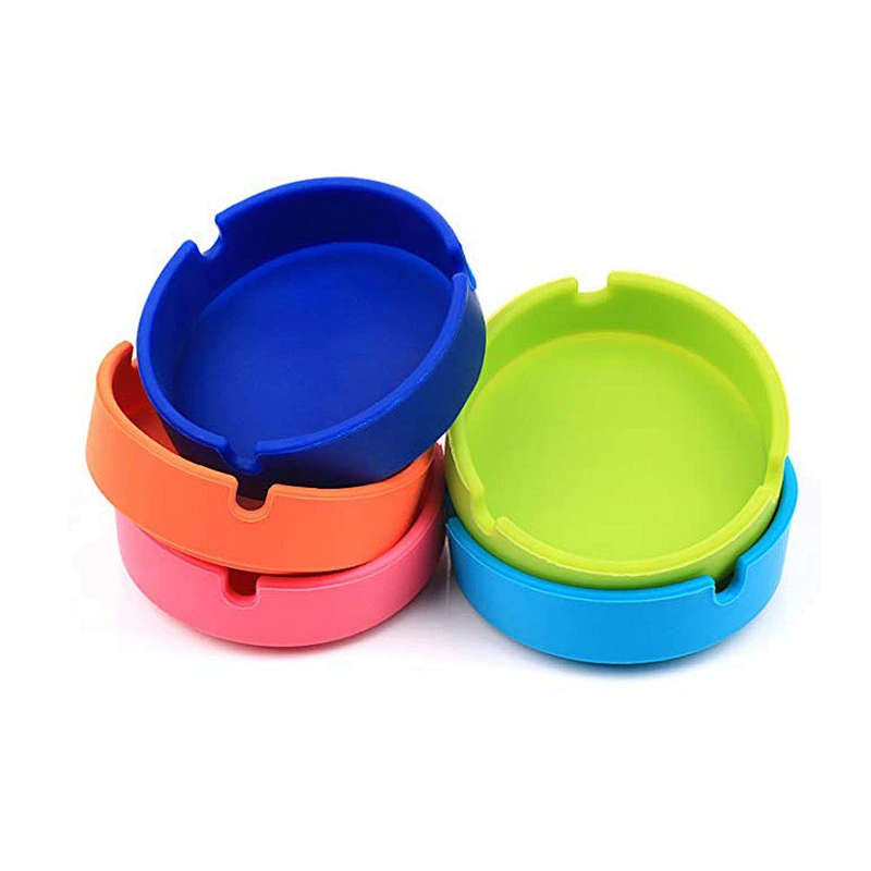 2019 Wholesale Promotional silicone Round Cigar Ashtray Portable