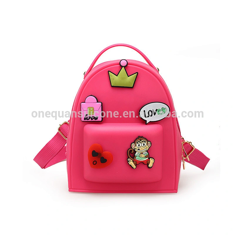 Sweet Spring Water Cute Cartoon Cute Silicone Backpack Travel Outdoor Rucksack School Bags for Girls