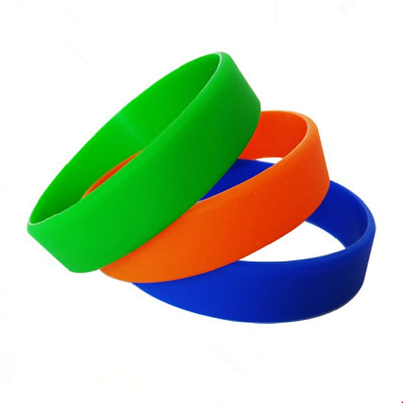 202X12 mm Wrist Band Unbreakable Elastic Silicone Rubber Band Wristband UV